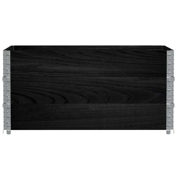 Rame pentru paleți, 3 buc., negru, 120x80 cm, lemn masiv pin WALTI