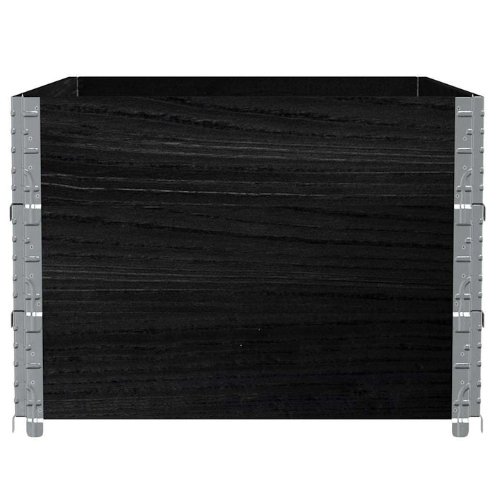 Rame pentru paleți, 3 buc., negru, 120x80 cm, lemn masiv pin WALTI