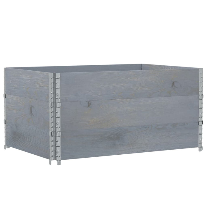 Rame pentru paleți 3 buc. Gri 120x80 cm lemn masiv de pin WALTI
