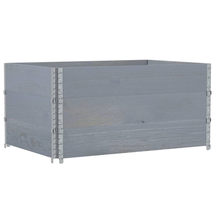 Rame pentru paleți 3 buc. Gri 120x80 cm lemn masiv de pin WALTI