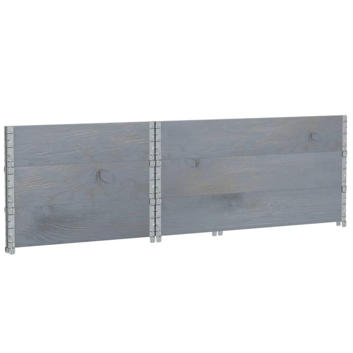 Rame pentru paleți 3 buc. Gri 120x80 cm lemn masiv de pin WALTI