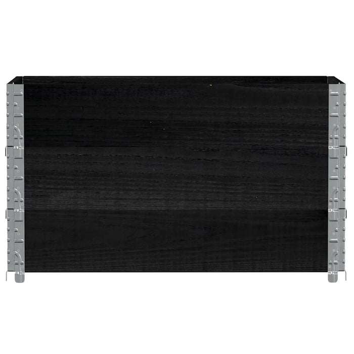 Rame pentru paleți, 3 buc., negru, 100x150 cm, lemn masiv pin - WALTI WALTI