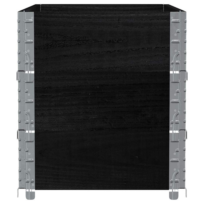 Rame pentru paleți, 3 buc., negru, 100x150 cm, lemn masiv pin - WALTI WALTI