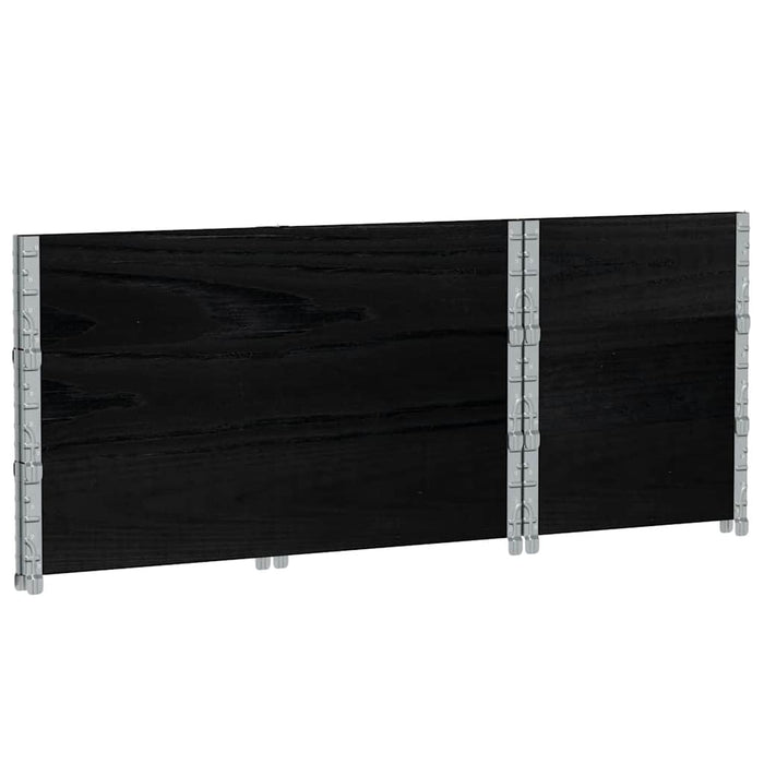 Rame pentru paleți, 3 buc., negru, 100x150 cm, lemn masiv pin - WALTI WALTI
