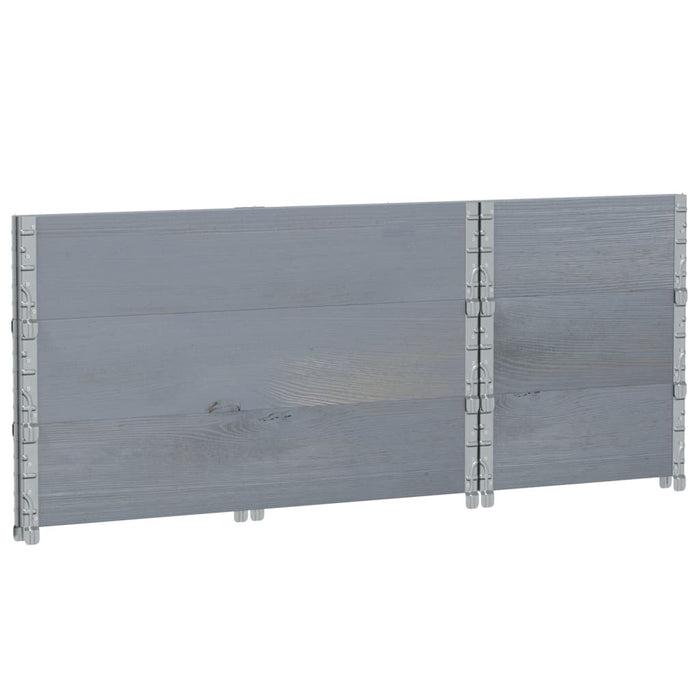 Rame pentru paleți 3 buc. gri 100x50 cm lemn masiv de pin - WALTI WALTI