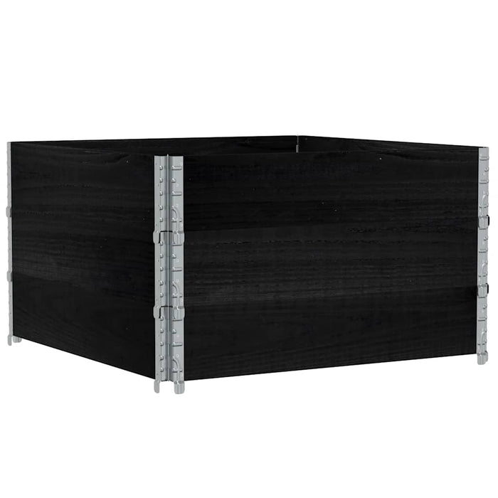 Rame pentru paleți, 3 buc., negru, 100x100 cm, lemn masiv pin WALTI
