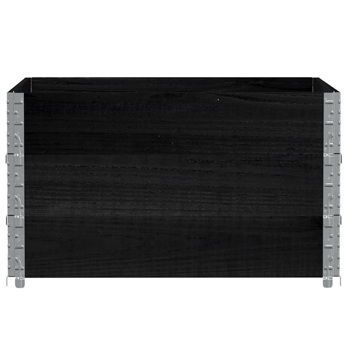 Rame pentru paleți, 3 buc., negru, 100x100 cm, lemn masiv pin WALTI