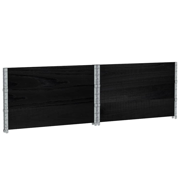 Rame pentru paleți, 3 buc., negru, 100x100 cm, lemn masiv pin WALTI