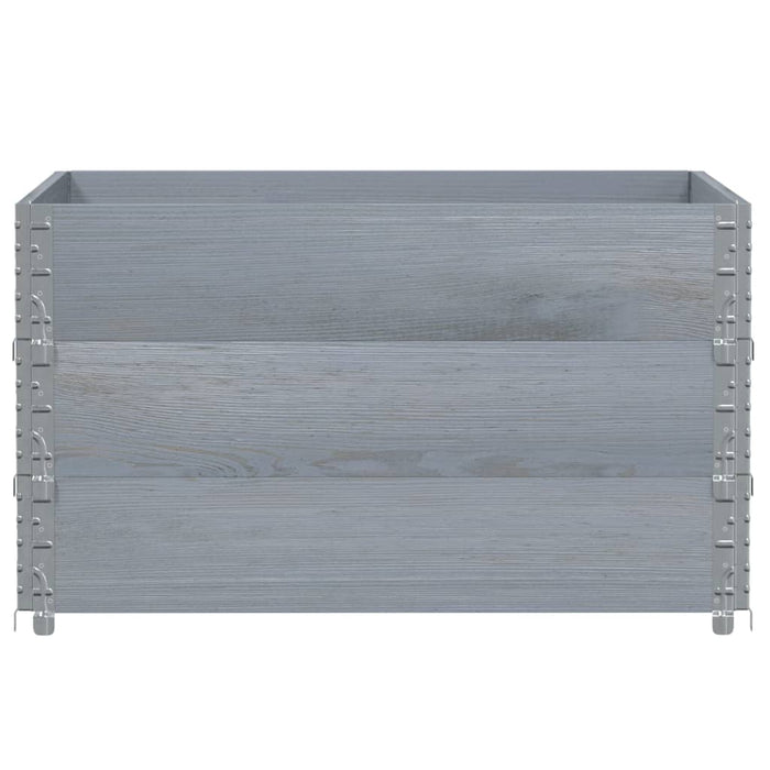 Rame pentru paleți 3 buc. gri 100x100 cm lemn masiv de pin WALTI
