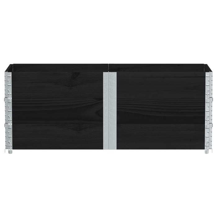 Rame pentru paleți, 3 buc., negru, 150x50 cm, lemn masiv pin WALTI