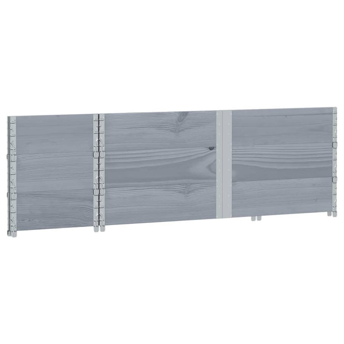 Rame pentru paleți 3 buc. gri 150x50 cm lemn masiv de pin - WALTI WALTI