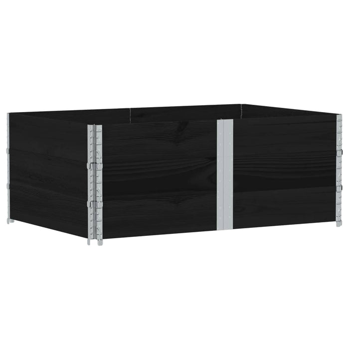 Rame pentru paleți, 3 buc., negru, 150x100 cm, lemn masiv pin - WALTI WALTI