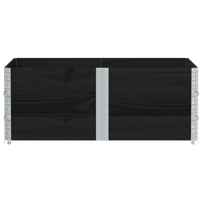 Rame pentru paleți, 3 buc., negru, 150x100 cm, lemn masiv pin - WALTI WALTI