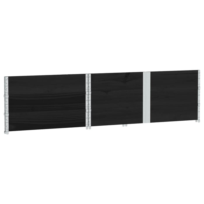Rame pentru paleți, 3 buc., negru, 150x100 cm, lemn masiv pin - WALTI WALTI