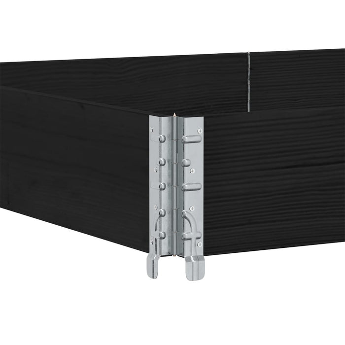 Rame pentru paleți, 3 buc., negru, 150x100 cm, lemn masiv pin - WALTI WALTI