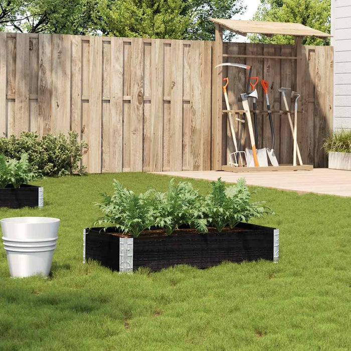 Jardinieră de grădină, negru, 100x50 cm, lemn masiv pin - WALTI WALTI