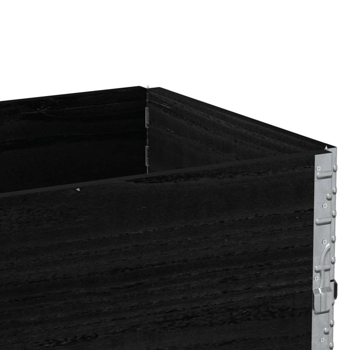 Jardinieră de grădină, negru, 100x50 cm, lemn masiv pin - WALTI WALTI