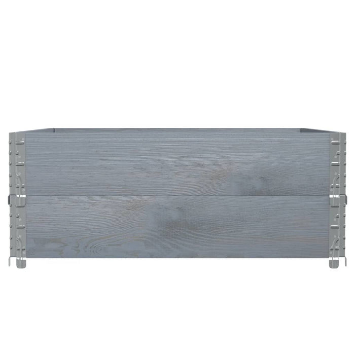 Jardinieră de grădină, gri, 100x100 cm, lemn masiv pin - WALTI WALTI