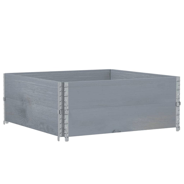 Jardinieră de grădină, gri, 100x100 cm, lemn masiv pin - WALTI WALTI