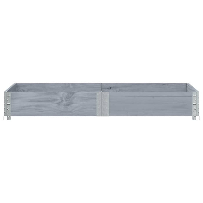 Jardinieră de grădină, gri, 150x50 cm, lemn masiv pin - WALTI WALTI