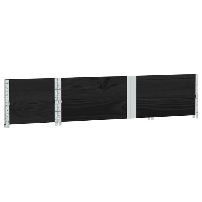 Jardinieră de grădină, negru, 150x50 cm, lemn masiv pin WALTI
