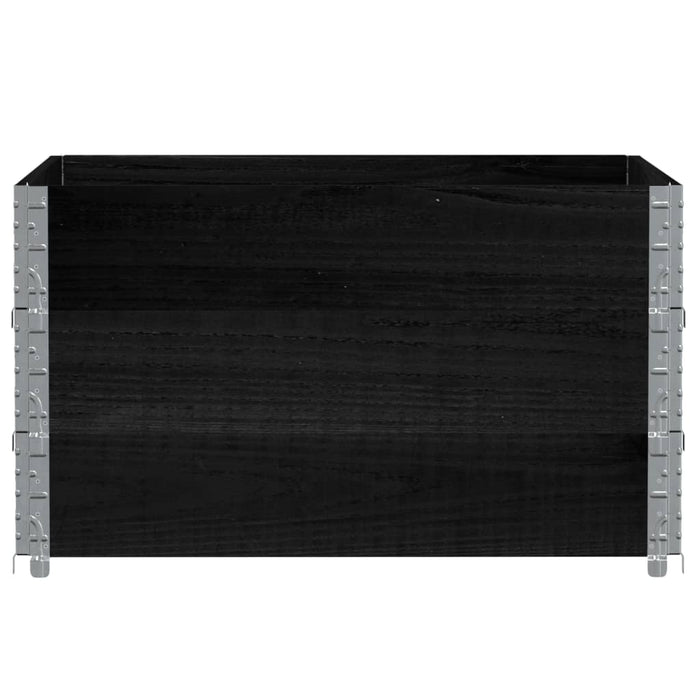 Jardinieră de grădină, negru, 100x100 cm, lemn masiv pin - WALTI WALTI