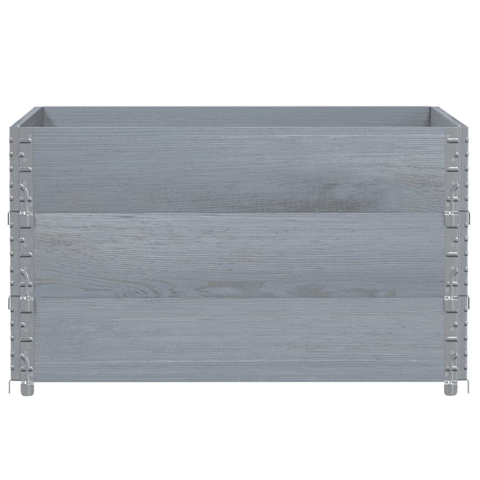 Jardinieră de grădină, gri, 100x100 cm, lemn masiv pin - WALTI WALTI