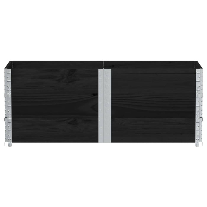 Jardinieră de grădină, negru, 150x50 cm, lemn masiv pin - WALTI WALTI