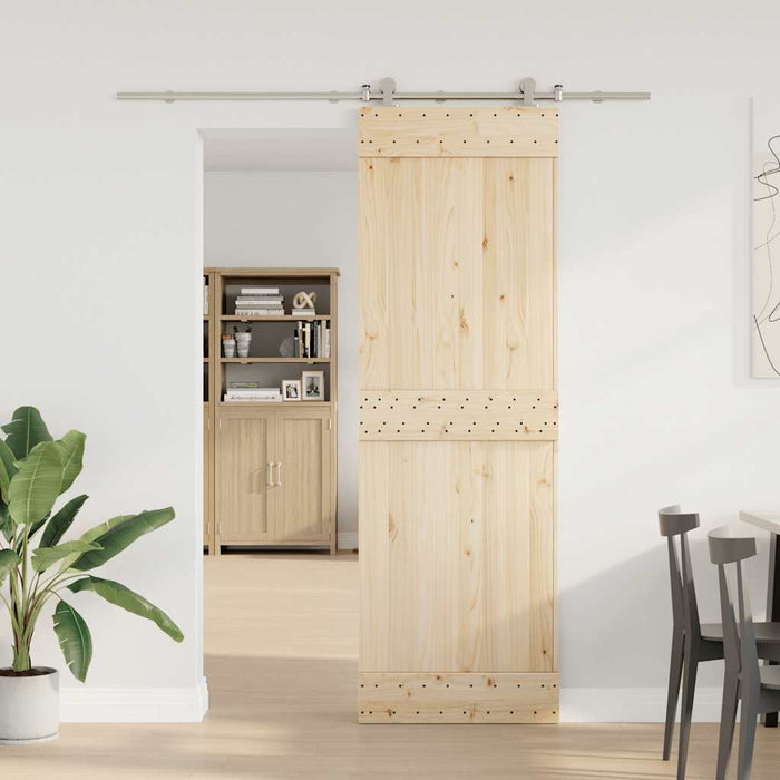 Set piese pentru ușă glisantă, argintiu, 200 cm oțel inoxidabil - WALTI WALTI
