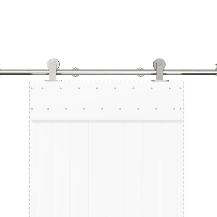 Set piese pentru ușă glisantă, argintiu, 200 cm oțel inoxidabil - WALTI WALTI