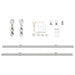 Set piese pentru ușă glisantă, argintiu, 200 cm oțel inoxidabil - WALTI WALTI