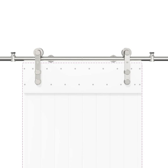Set piese pentru ușă glisantă, argintiu, 200 cm oțel inoxidabil - WALTI WALTI