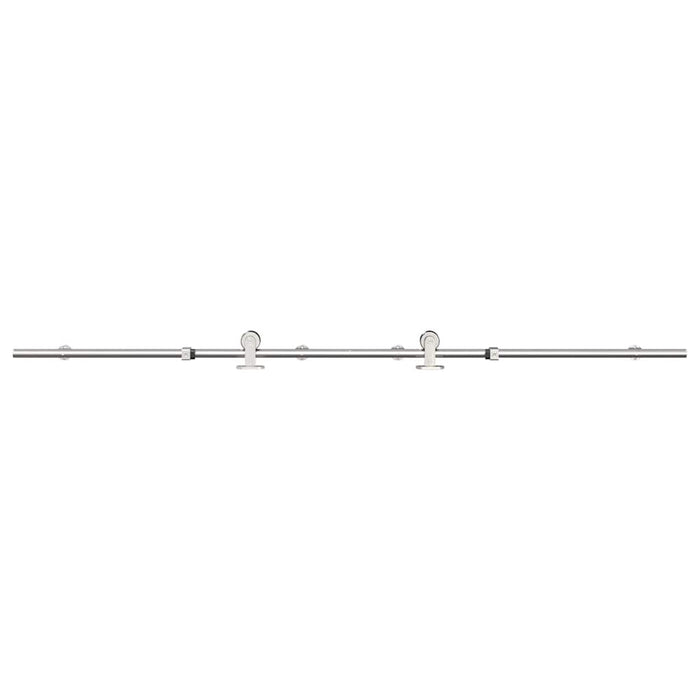 Set piese pentru ușă glisantă, argintiu, 183 cm oțel inoxidabil - WALTI WALTI