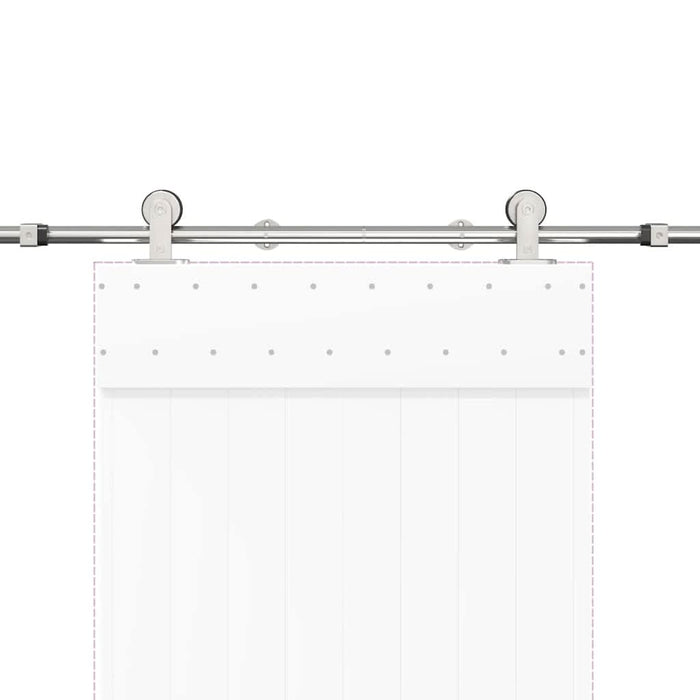 Set piese pentru ușă glisantă, argintiu, 183 cm oțel inoxidabil - WALTI WALTI
