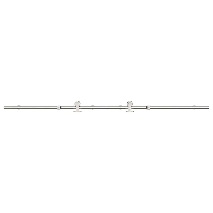Set piese pentru ușă glisantă, argintiu, 200 cm oțel inoxidabil - WALTI WALTI