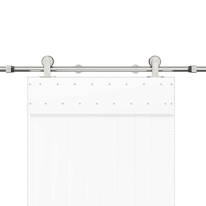 Set piese pentru ușă glisantă, argintiu, 200 cm oțel inoxidabil - WALTI WALTI