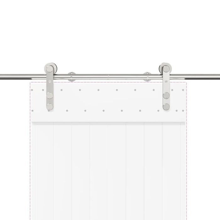 Set piese pentru ușă glisantă, argintiu, 183 cm oțel inoxidabil - WALTI WALTI