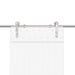 Set piese pentru ușă glisantă, argintiu, 183 cm oțel inoxidabil - WALTI WALTI