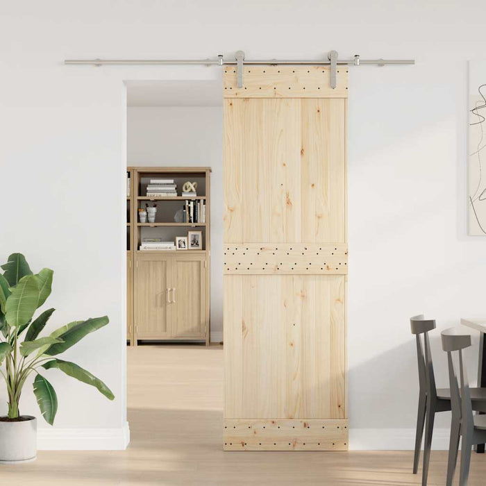 Set piese pentru ușă glisantă, argintiu, 200 cm oțel inoxidabil - WALTI WALTI