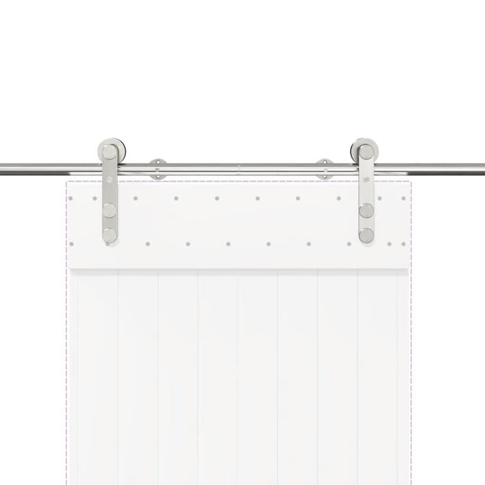 Set piese pentru ușă glisantă, argintiu, 200 cm oțel inoxidabil - WALTI WALTI