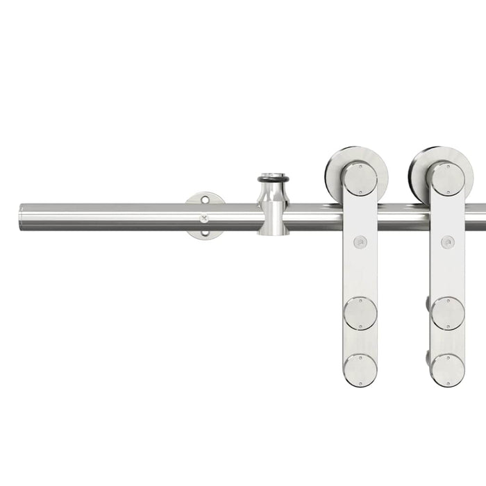 Set piese pentru ușă glisantă, argintiu, 200 cm oțel inoxidabil - WALTI WALTI