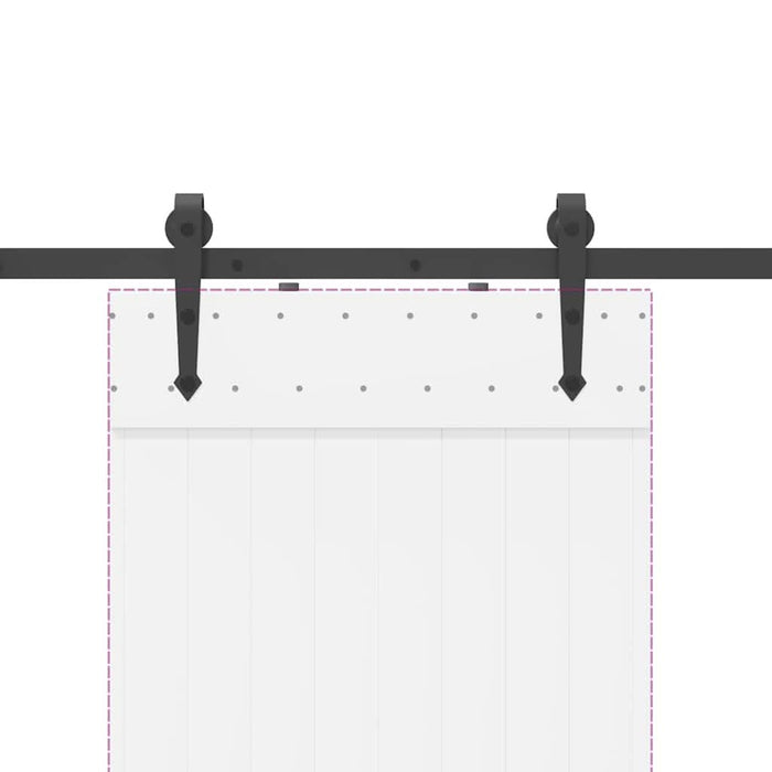 Set feronerie pentru uși glisante, negru, 152,5 cm, oțel - WALTI WALTI