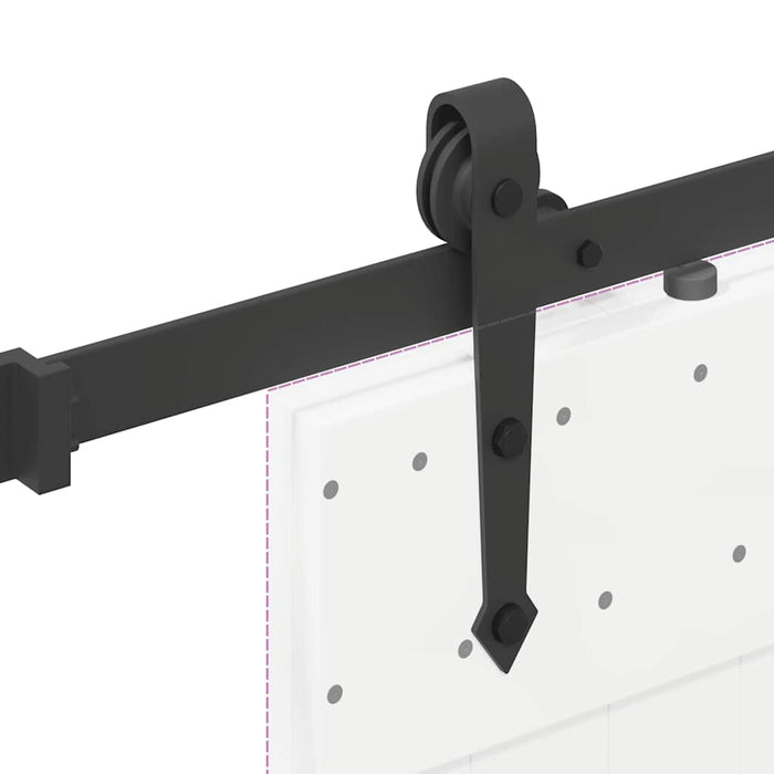Set feronerie pentru uși glisante, negru, 152,5 cm, oțel - WALTI WALTI