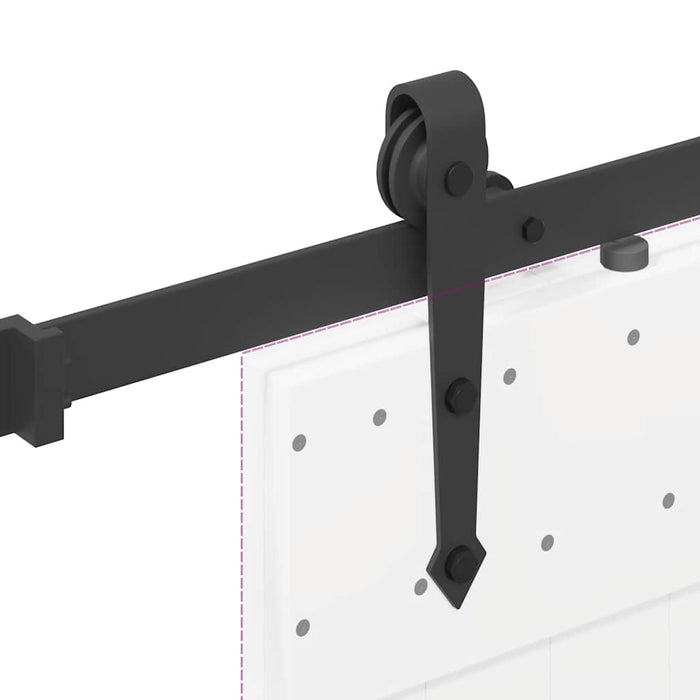 Set feronerie pentru uși glisante, negru, 213,5 cm, oțel - WALTI WALTI