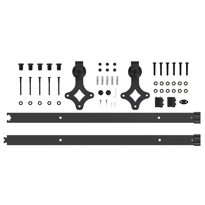 Set feronerie pentru uși glisante, negru, 152,5 cm, oțel - WALTI WALTI