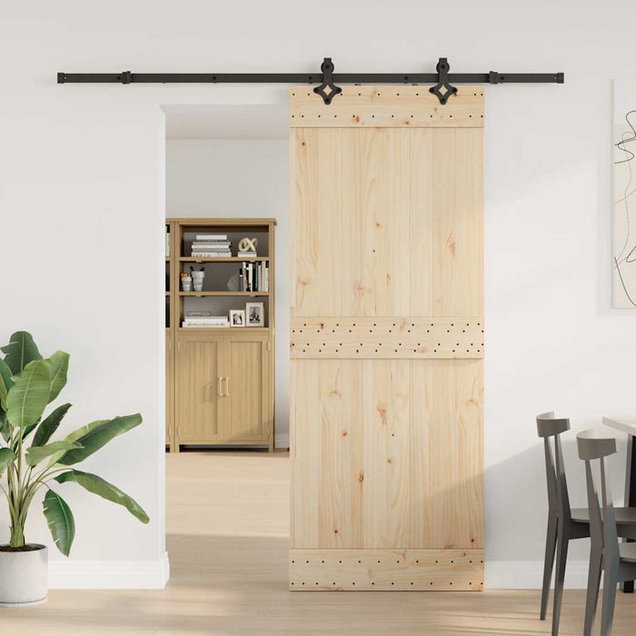 Set feronerie pentru uși glisante, negru, 213,5 cm, oțel WALTI