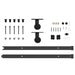 Set feronerie pentru uși glisante, negru, 152,5 cm, oțel - WALTI WALTI
