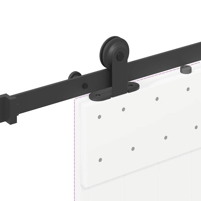 Set feronerie pentru uși glisante, negru, 152,5 cm, oțel - WALTI WALTI