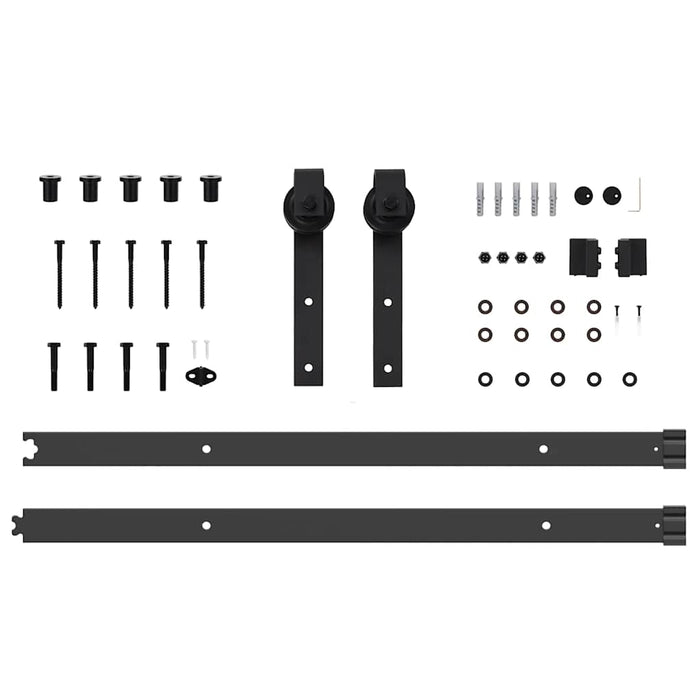 Set feronerie pentru uși glisante, negru, 152,5 cm, oțel - WALTI WALTI