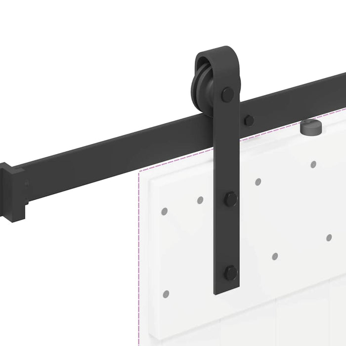 Set feronerie pentru uși glisante, negru, 213,5 cm, oțel WALTI